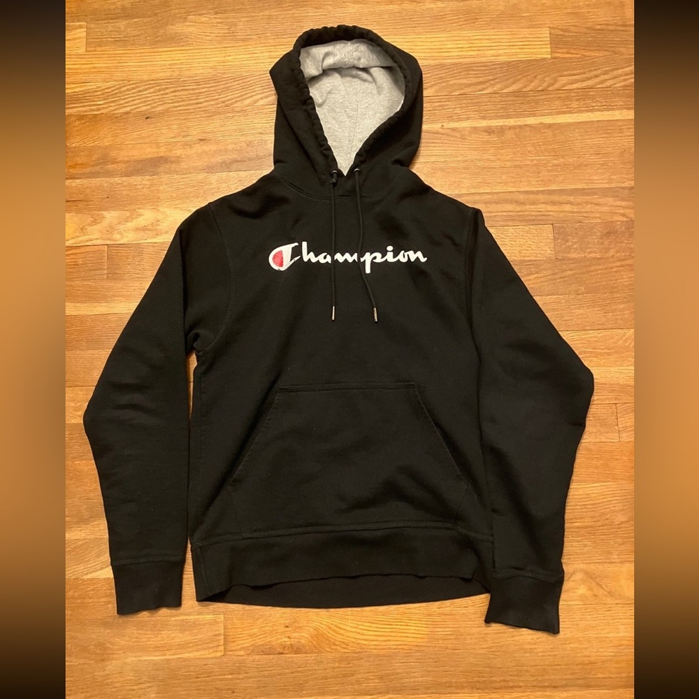 Black champion hoodie